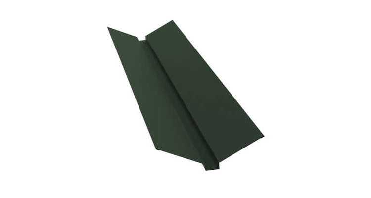Планка карнизная 100х65 0,5 GreenCoat Pural BT с пленкой RR 11 темно-зеленый (RAL 6020 хромовая зелень) (2м)
