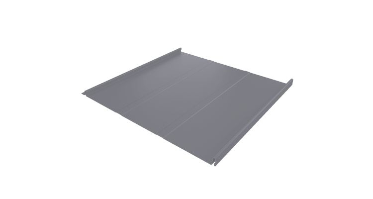 Фальц двойной стоячий Line Grand Line 0,5 Satin с пленкой на замках RAL 7004 сигнальный серый
