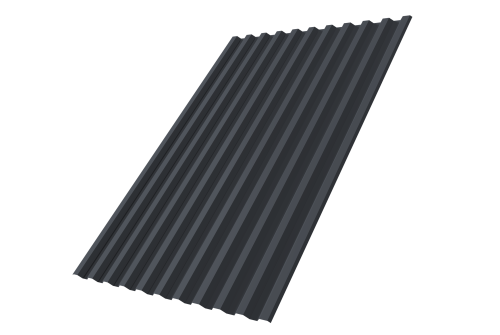 Профнастил С21 R 0,5 Satin RAL 7024 мокрый асфальт