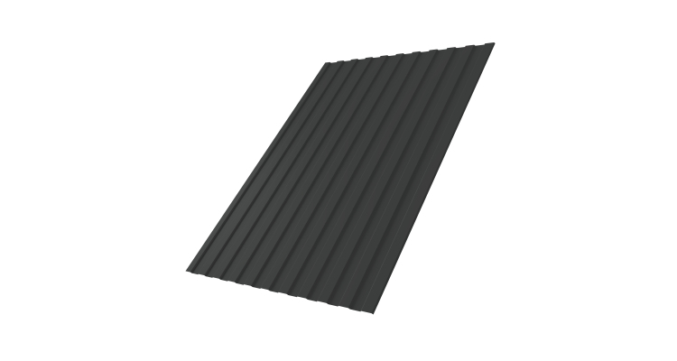 Профнастил С8А GL 0,5 Rooftop Бархат RAL 7016 антрацитово-серый
