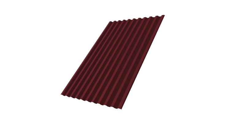 Профнастил С21 R 0.45 PE-Double RAL 3005 красное вино
