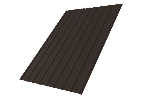 Профнастил С10В 0.5 Satin Мatt RR 32 темно-коричневый