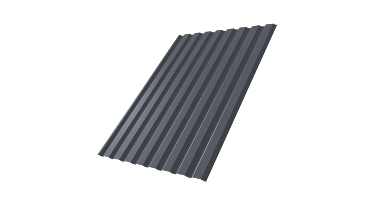 Профнастил С20А 0,7 PE RAL 7024 мокрый асфальт