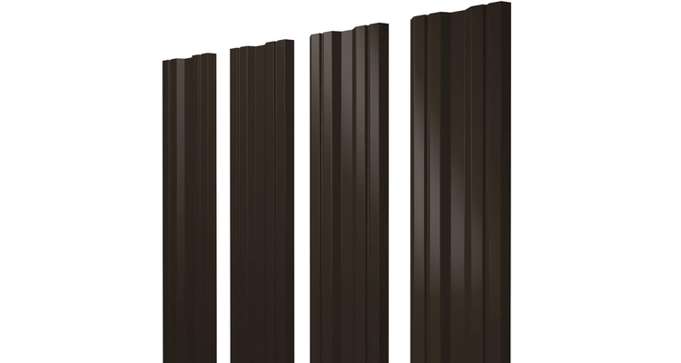 Штакетник Twin 0,5 GreenСoat Pural Matt RR 32 темно-коричневый (RAL 8019 серо-коричневый)