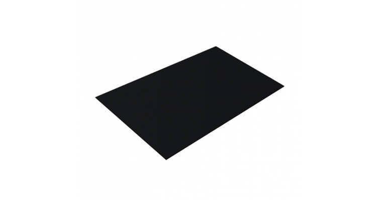 Плоский лист 0,5 Satin Мatt с пленкой RAL 9005 черный