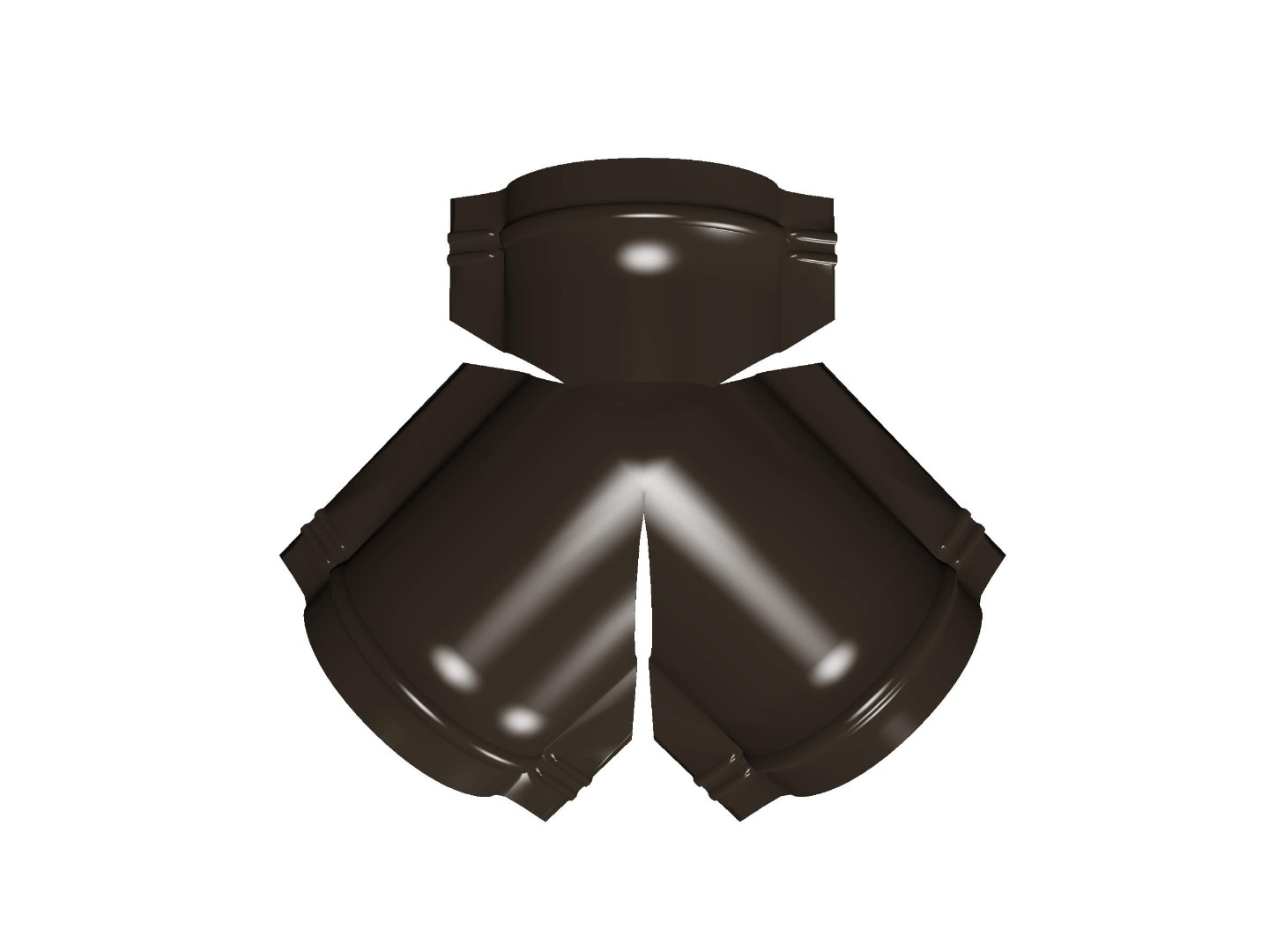 Тройник Y малого конька полукруглого 0,5 Satin с пленкой RR 32 темно-коричневый