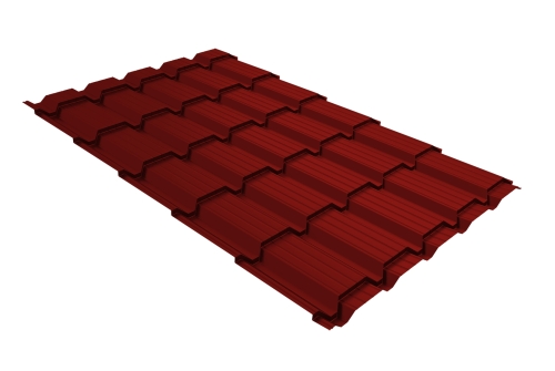 Металлочерепица Верховье квадро профи Grand Line 0.5 Rooftop Бархат RAL 3011 коричнево красный