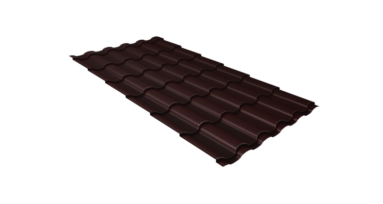 Металлочерепица кредо 0,5 Satin Matt TX RAL 8017 шоколад
