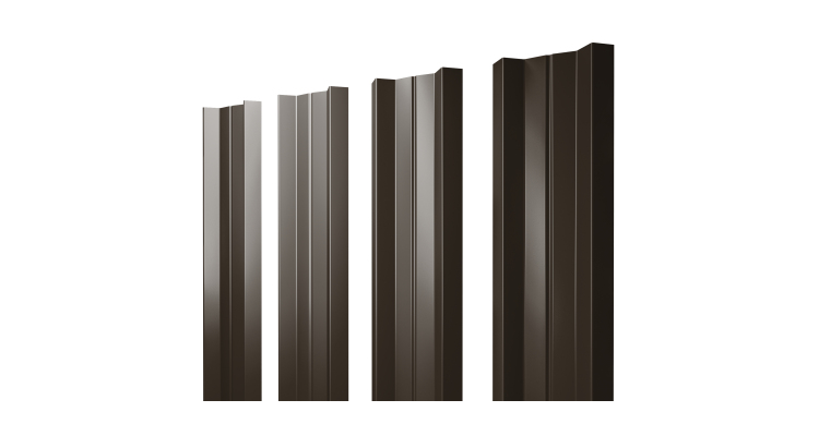Штакетник М-образный А с прямым резом 0.5 Atlas X RR 32 темно-коричневый