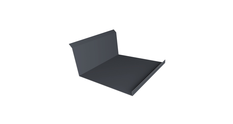 Планка примыкания нижняя 20х122х260х15 0,5 Satin Matt RAL 7024 мокрый асфальт (2м)