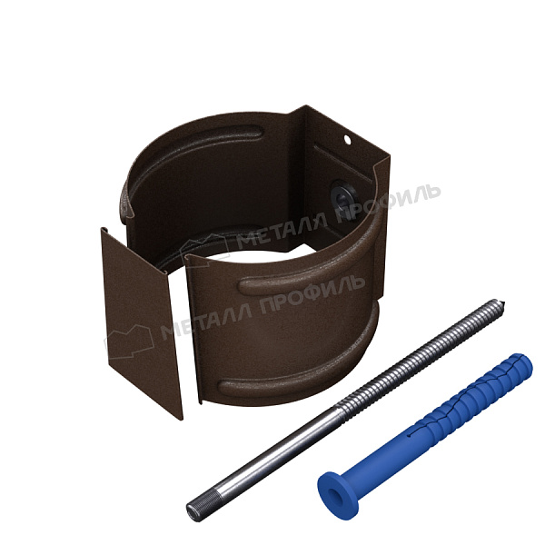 Держатель трубы (на кирпич) Металл Профиль Foramina Freeze D100 DarkBrown