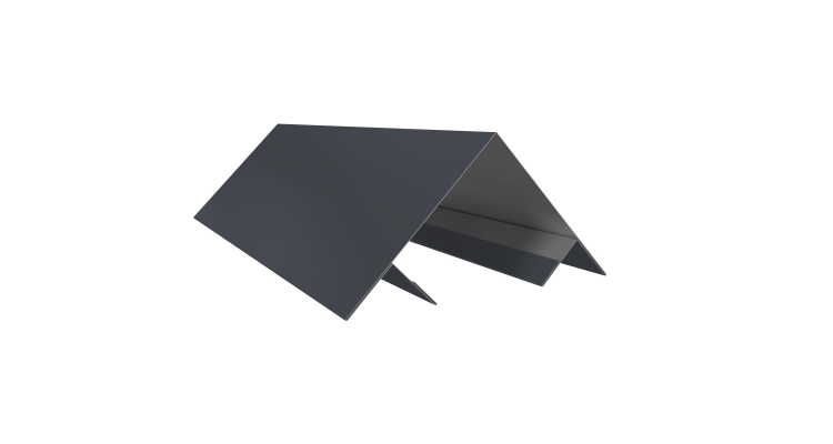 Планка угла внешнего составная верхняя 0,5 Satin с пленкой RAL 7024 мокрый асфальт (2м)