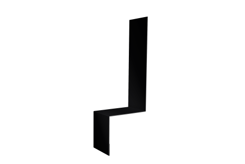 Планка примыкание боковое фальц Grand Line 0,5 Drap TX RAL 9005 черный (2м)
