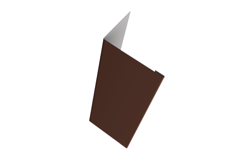 Нащельник для калиток и ворот 25х35 жалюзи Milan, Tokyo, Palermo 0,5 Satin RAL 8017 шоколад (L1,68)